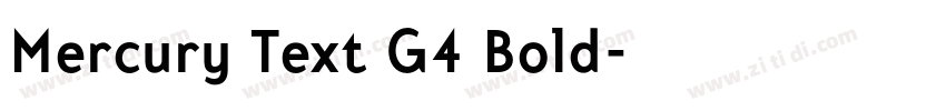 Mercury Text G4 Bold字体转换